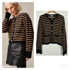 J.Crew Relaxed Emilie Womens‎ Sweater Jacket Sz Large Preppy Classic Old Money